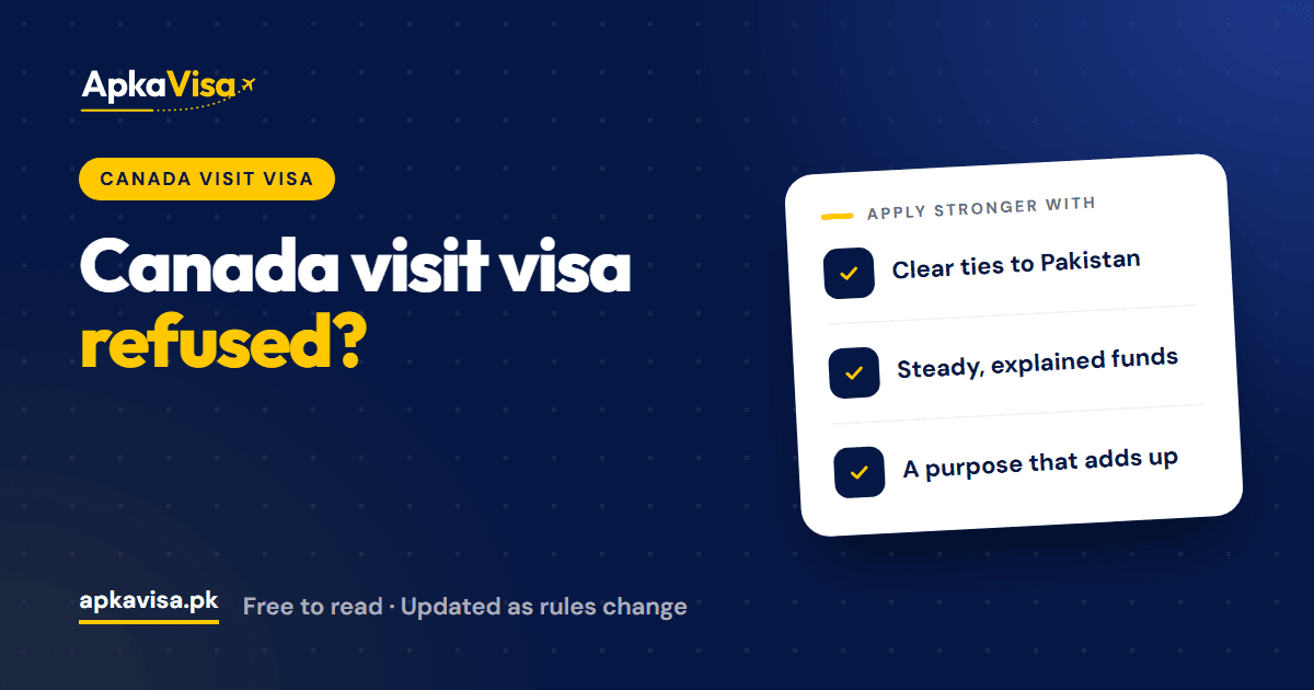 ApkaVisa blog cover: Canada visit visa refused, why it happens and how to apply stronger